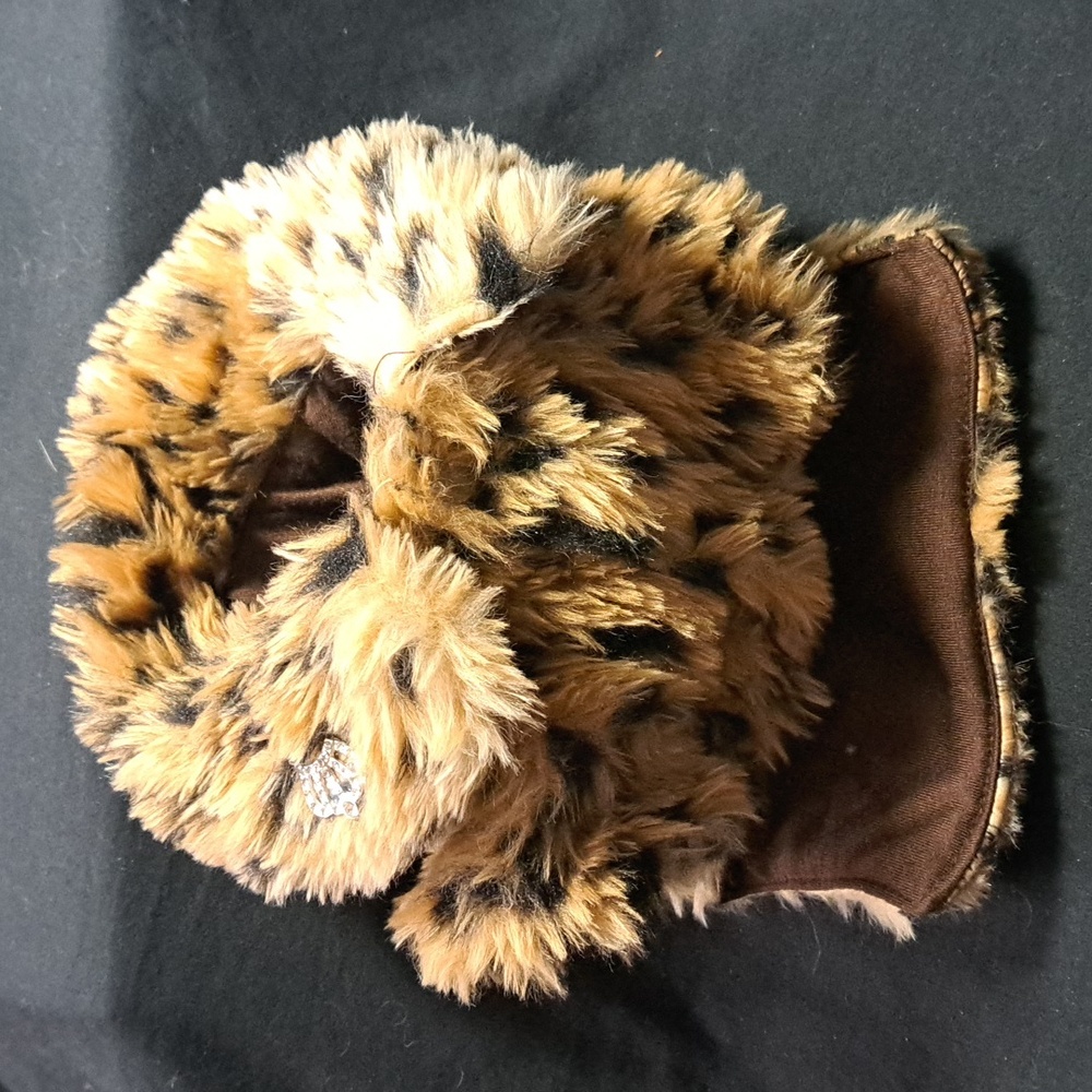 Leopard Print Faux Fur Coat For A Dog.